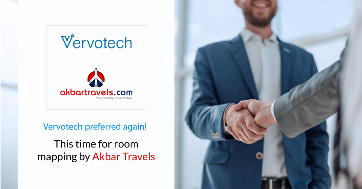 Vervotech preferred again! This time for room mapping by Akbar Travels